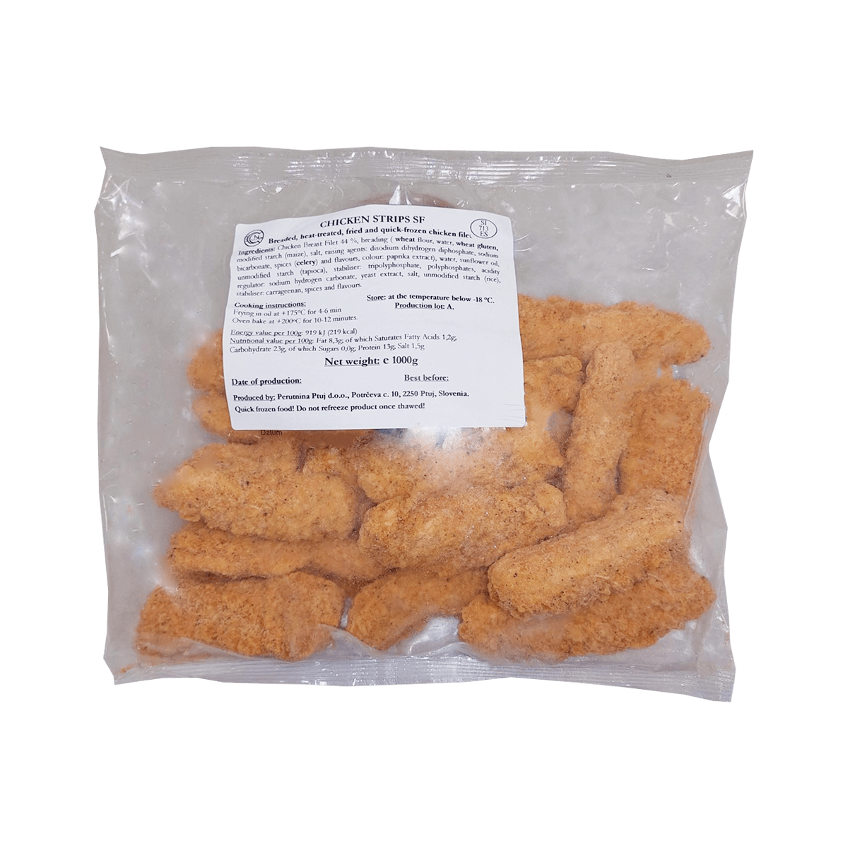 Perutnina chicken strips 8/1000g (5369)