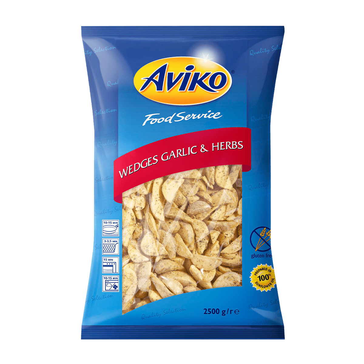 Aviko Wedges Garlic & Herbs 4/2,5kg