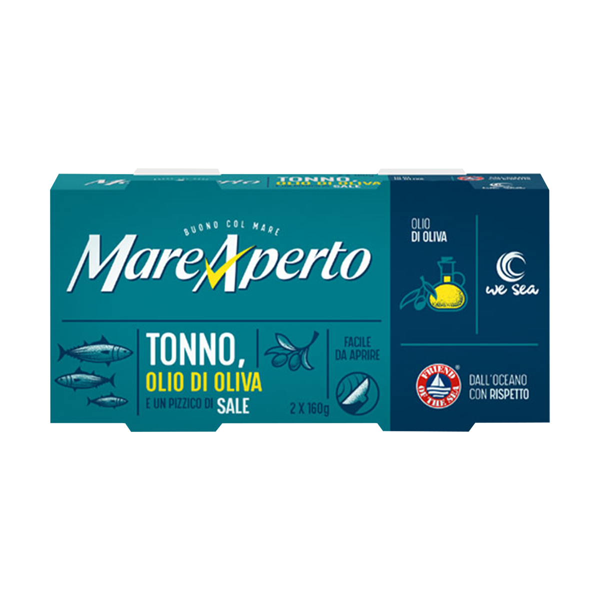 Tuna Mare Aperto ne vaj ulliri24/2x160gr