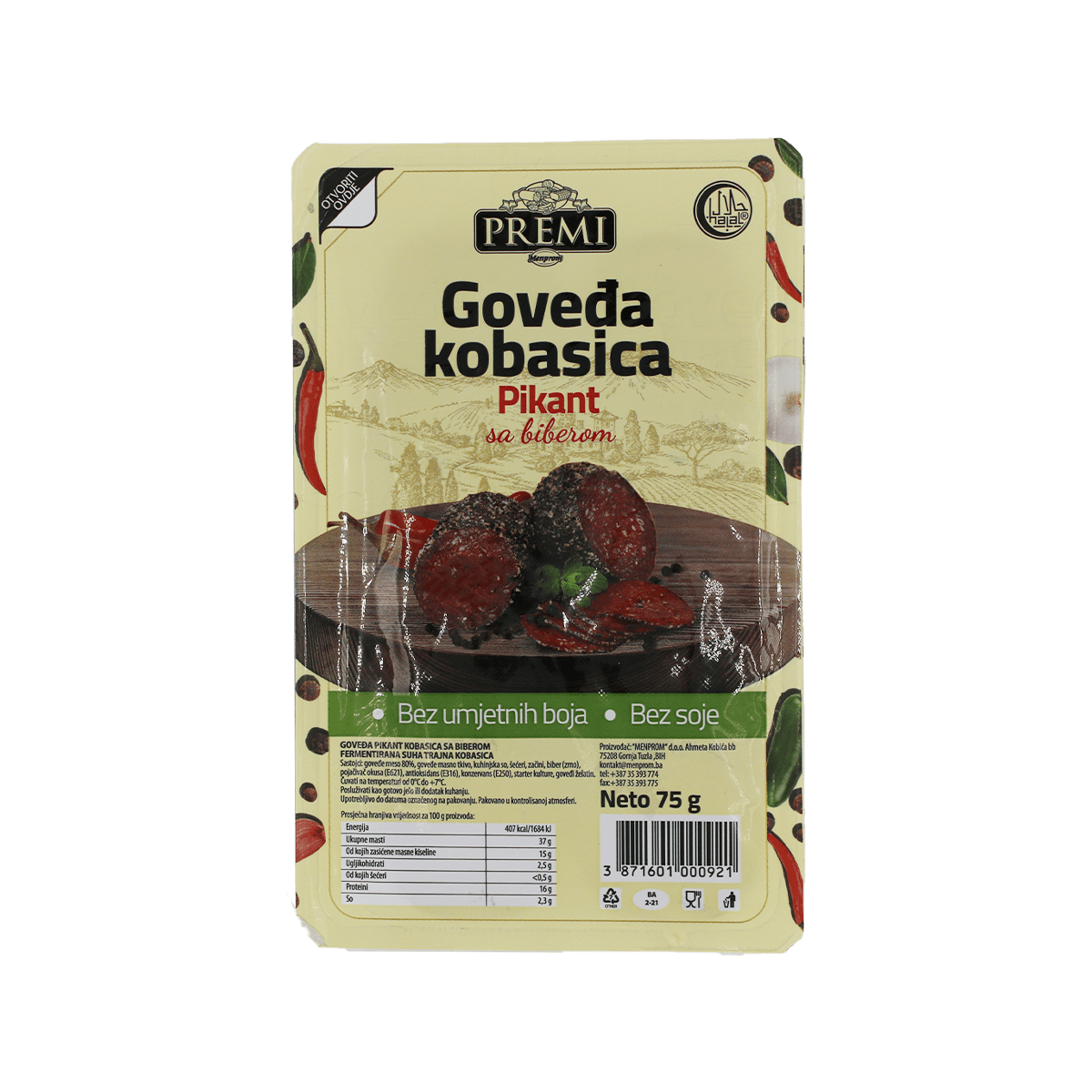 Premi suxhuk pikant me piper 14/75g