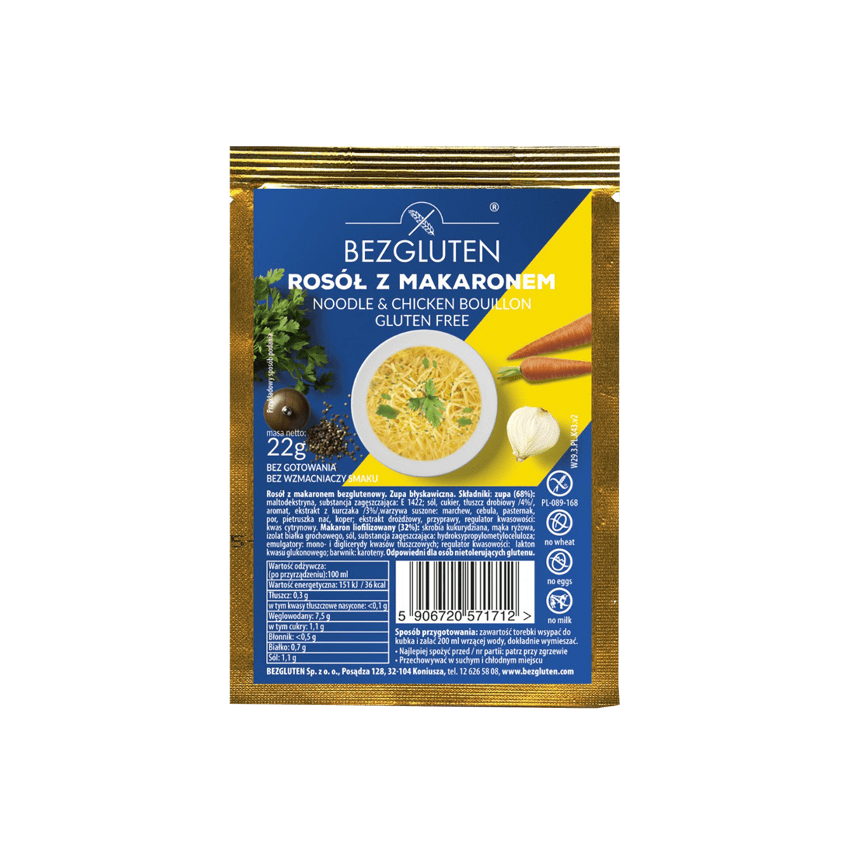 Supe Pule me pasta pa gluten 25/22g