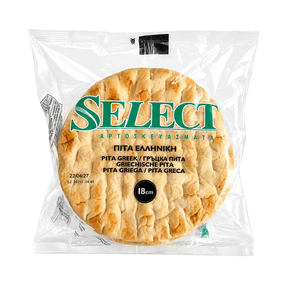 Greek Pita 18cm 12/800g(10*80g)265