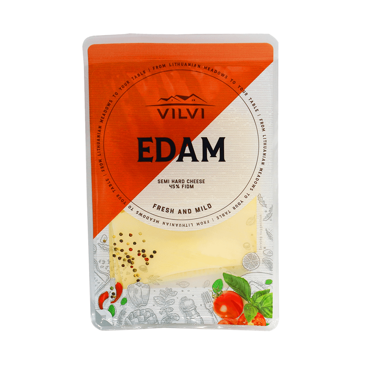 Kashkavall Edam ne rriska 45%, 10/150g