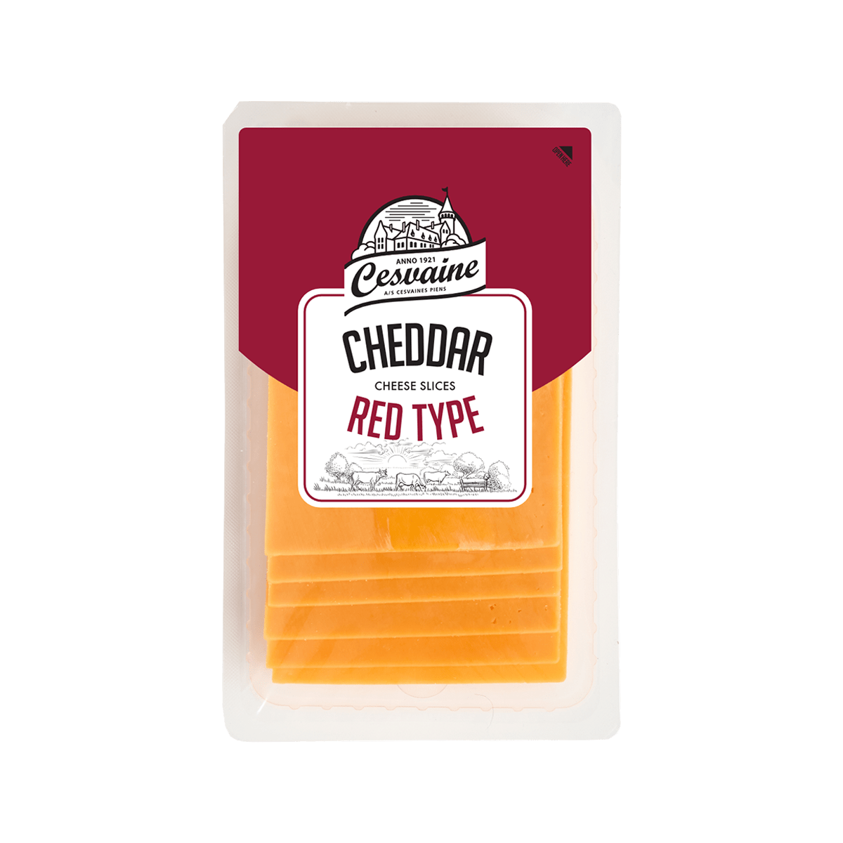 Djath cheddar i kuq ne rriska 12/125g